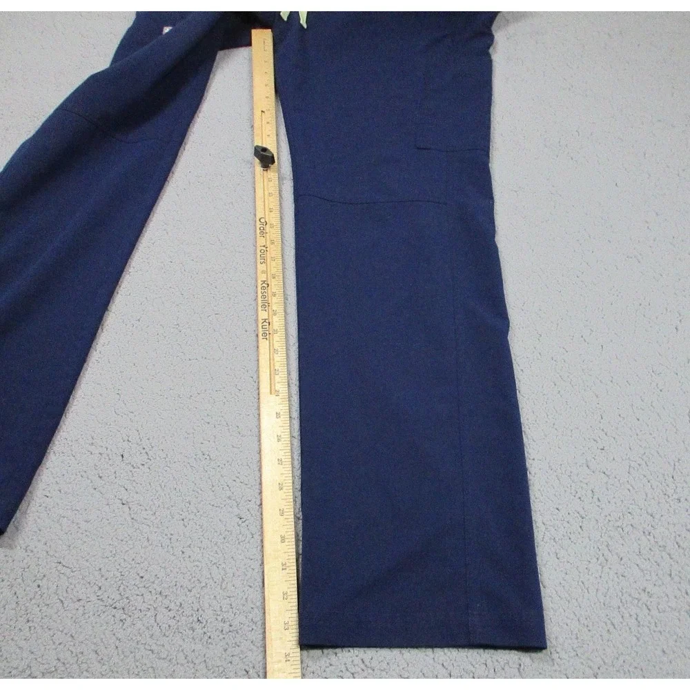 FIGS Technical Collection Pants Mens XLT Navy Scrub Cargo‎ Drawstring Pockets